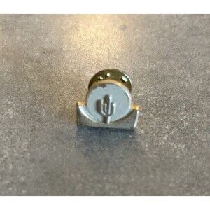 VTG Cactus in Front of a Sun Moon Gold Tone & White Backpack Hat Lapel Metal Pin